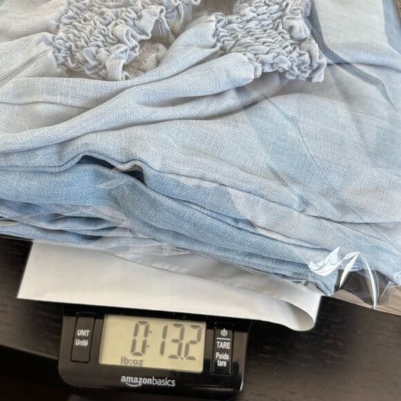 American Rag Jumpsuit Large Strapless Chambray Pocket Festival Boho-Chic Coastal - Picture 12 of 12